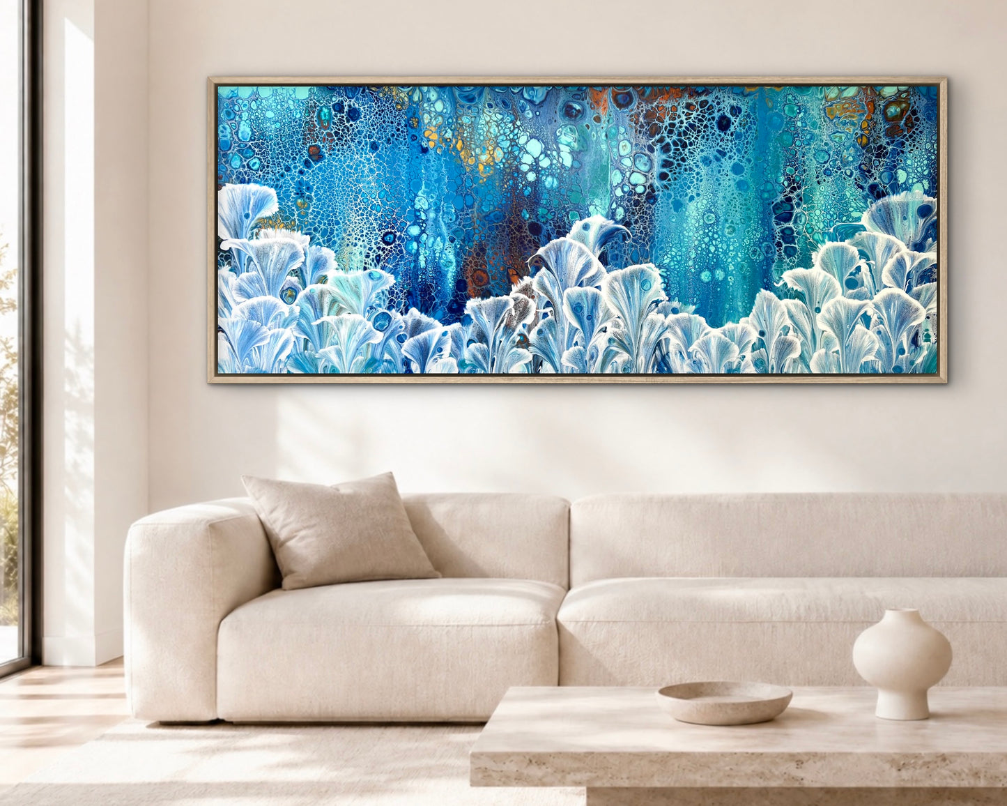 Bloom Valley | 152x61.5cm Extra Large Original Abstract Floral Painting