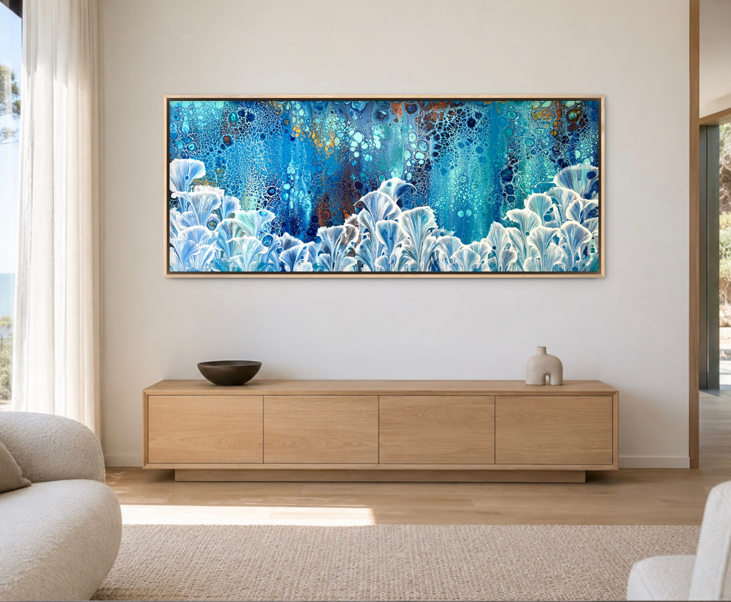 Bloom Valley | 152x61.5cm Extra Large Original Abstract Floral Painting