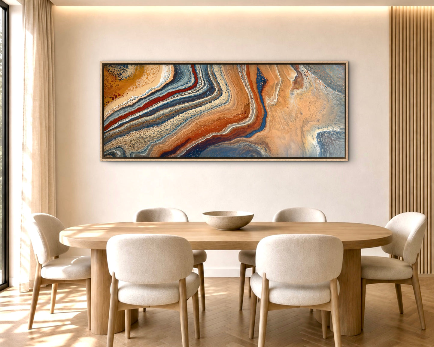 Western Peninsula | 152x61.5cm Original Abstract Painting by Angela Roskell