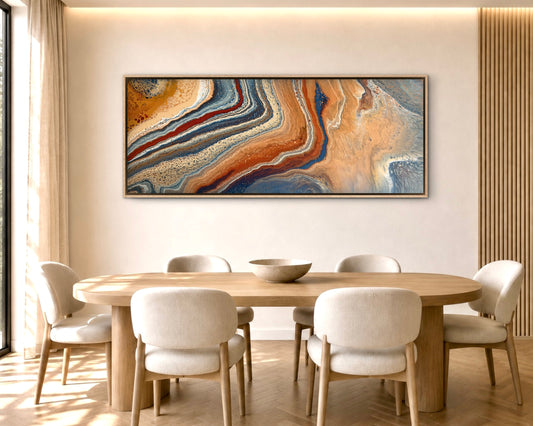 Western Peninsula | 152x61.5cm Original Abstract Painting by Angela Roskell