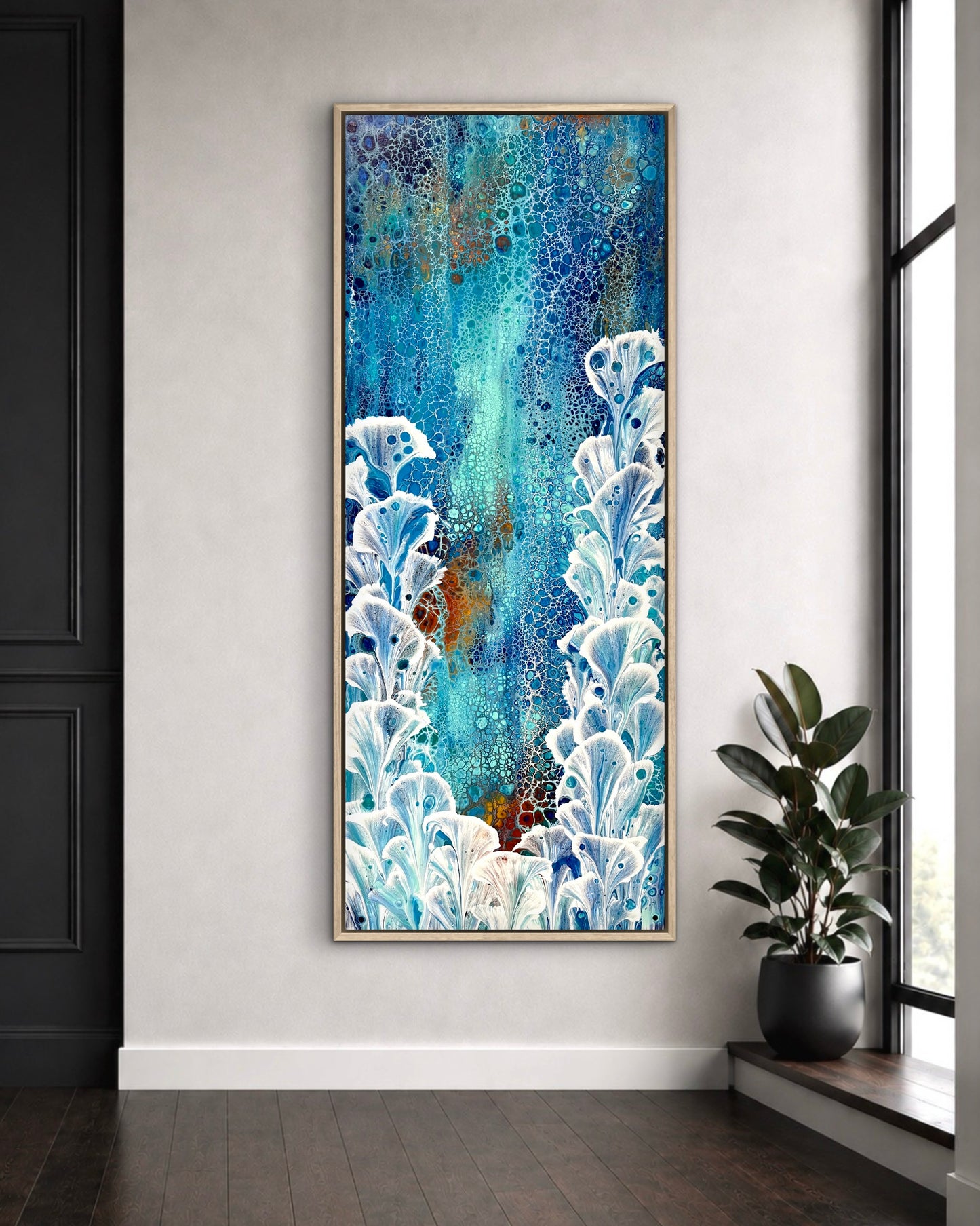 Ocean Valley | 152x61.5cm Extra Large Original Abstract Floral Painting