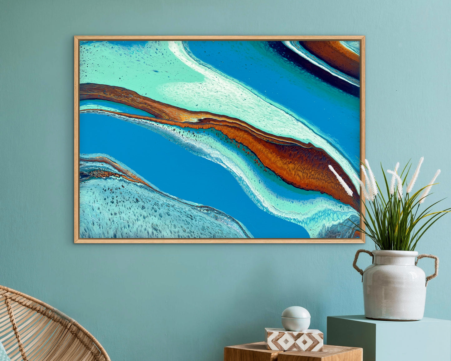 Coastal Reef | 71.5cmx51cmx2cm Original Abstract Painting by Angela Roskell