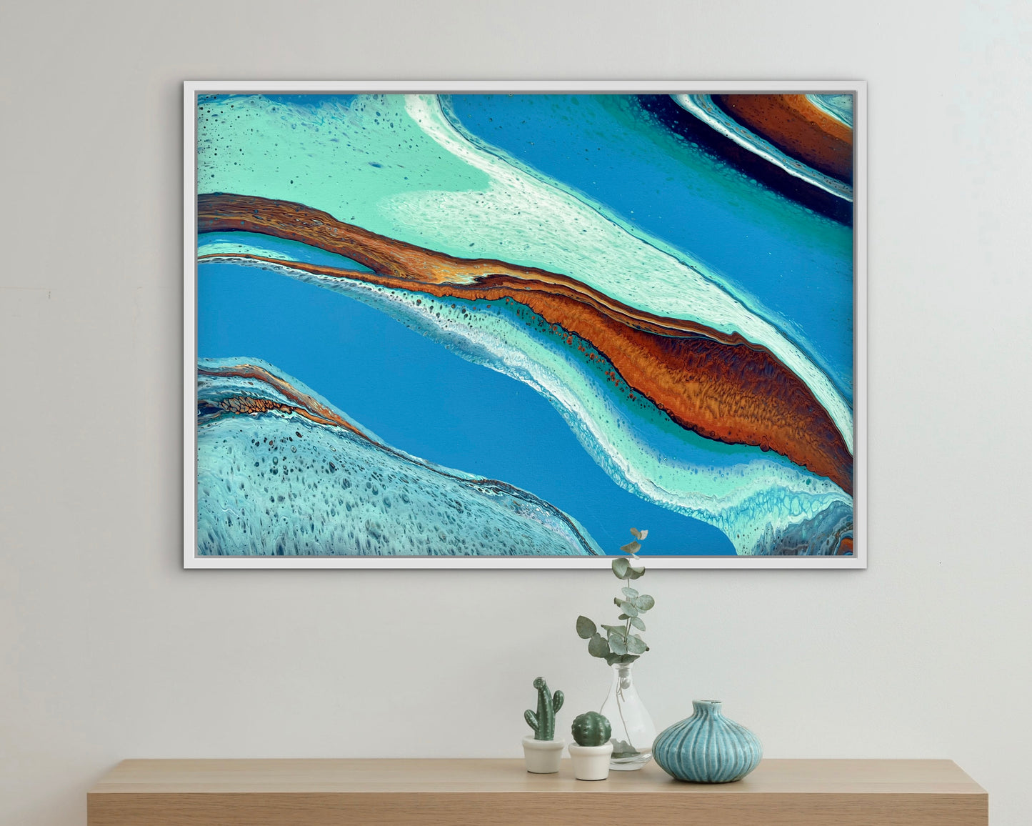 Coastal Reef | 71.5cmx51cmx2cm Original Abstract Painting by Angela Roskell