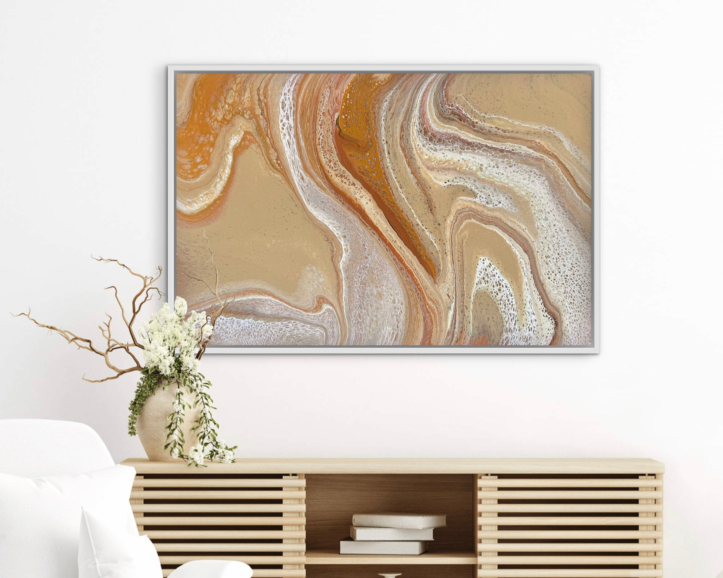 Windswept Sands | 91.5cmx62cmx2cm Original Abstract Painting by Angela Roskell