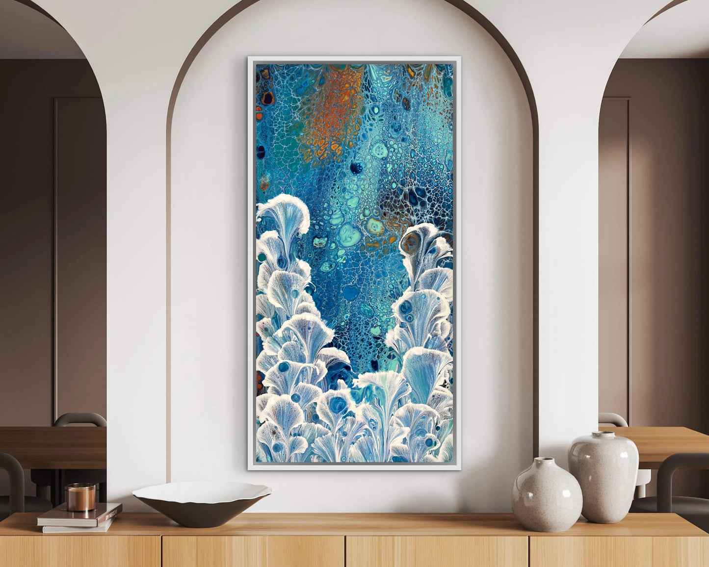 Northern Valley | 91cmx46cm Original Abstract Painting by Angela Roskell
