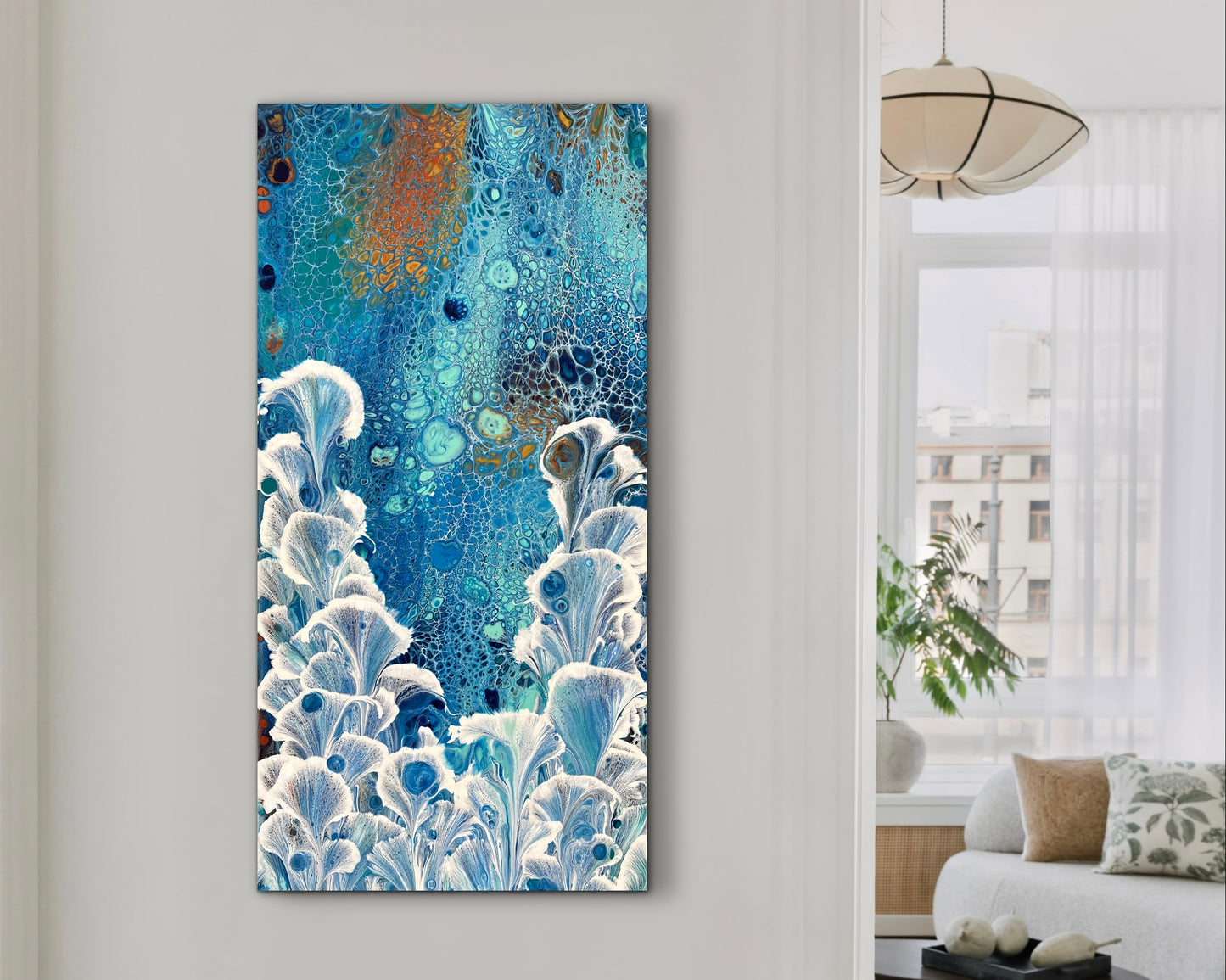 Northern Valley | 91cmx46cm Original Abstract Painting by Angela Roskell