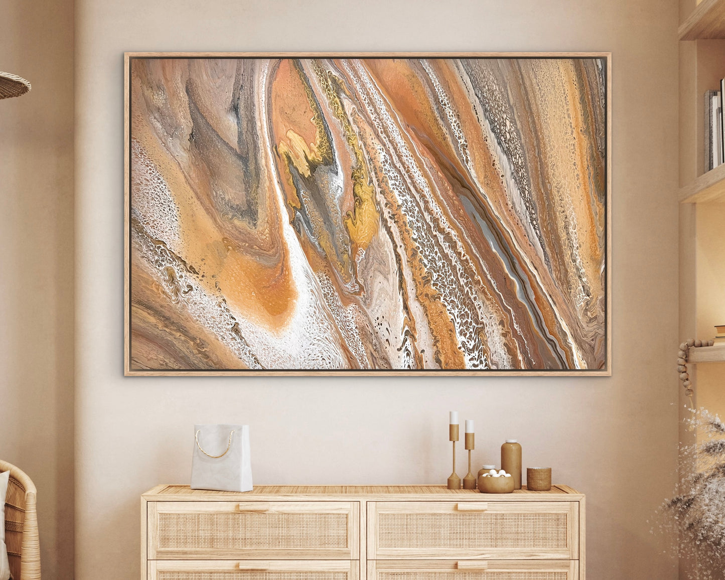 Amber Light | 152x101.5cm Original Abstract Acrylic Painting by Angela Roskell