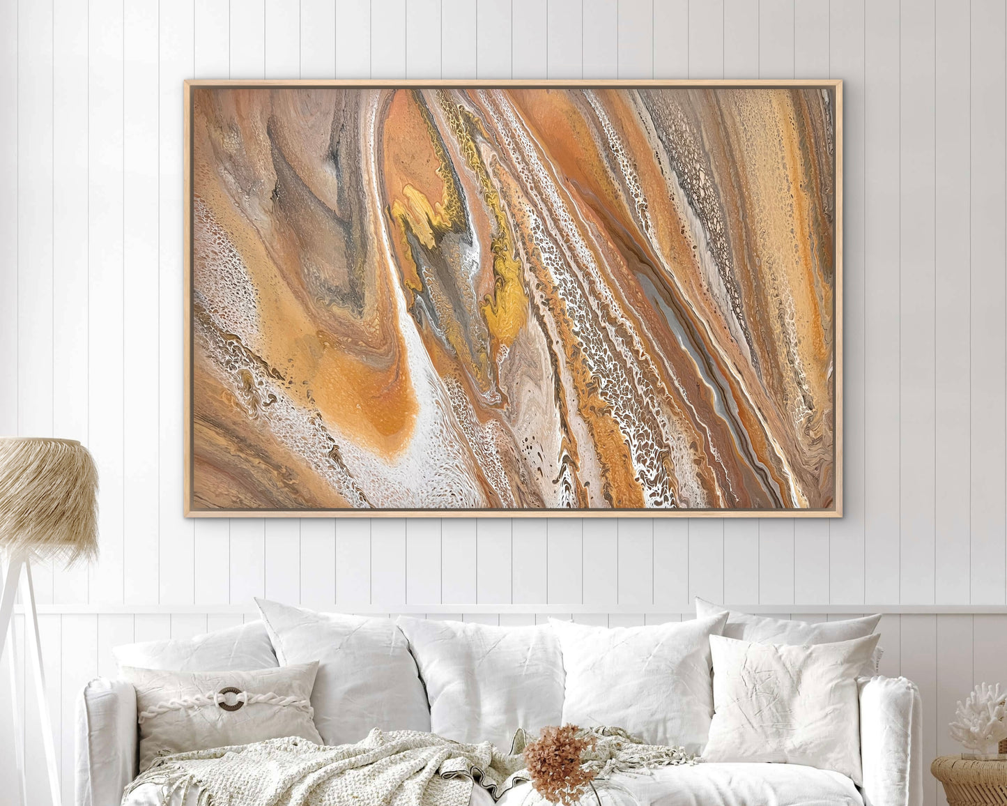 Amber Light | 152x101.5cm Original Abstract Acrylic Painting by Angela Roskell