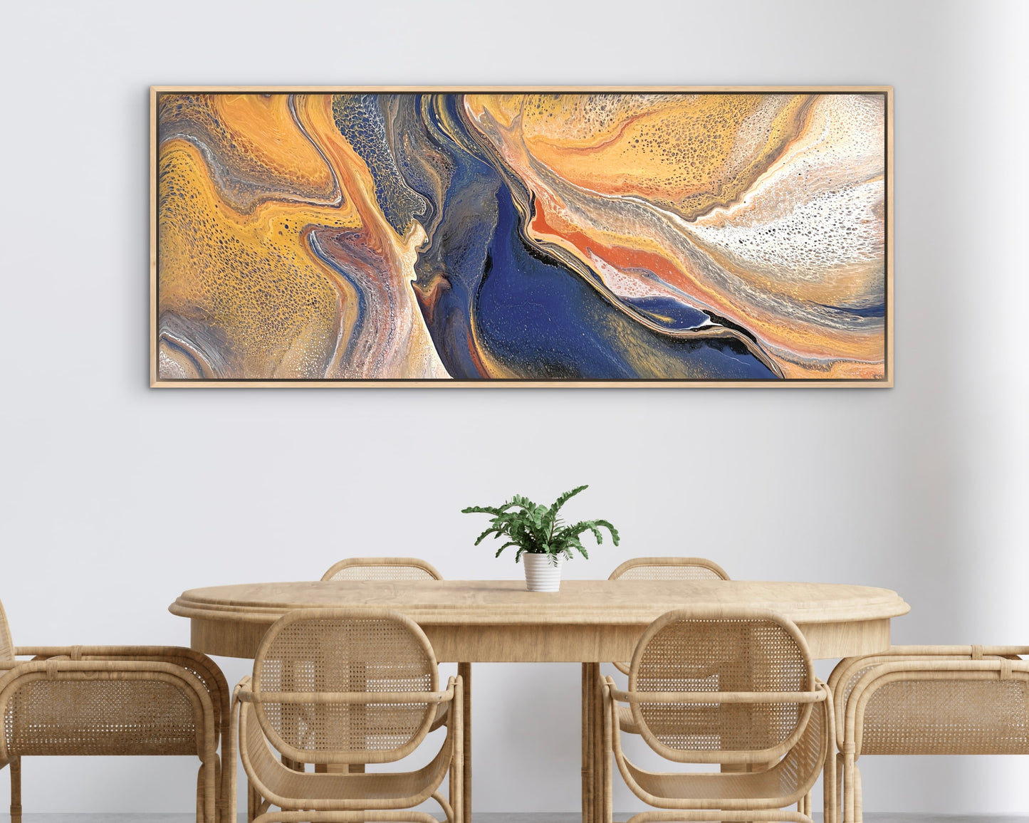 Wondering Waters | 152x61.5cm Original Abstract Painting by Angela Roskell