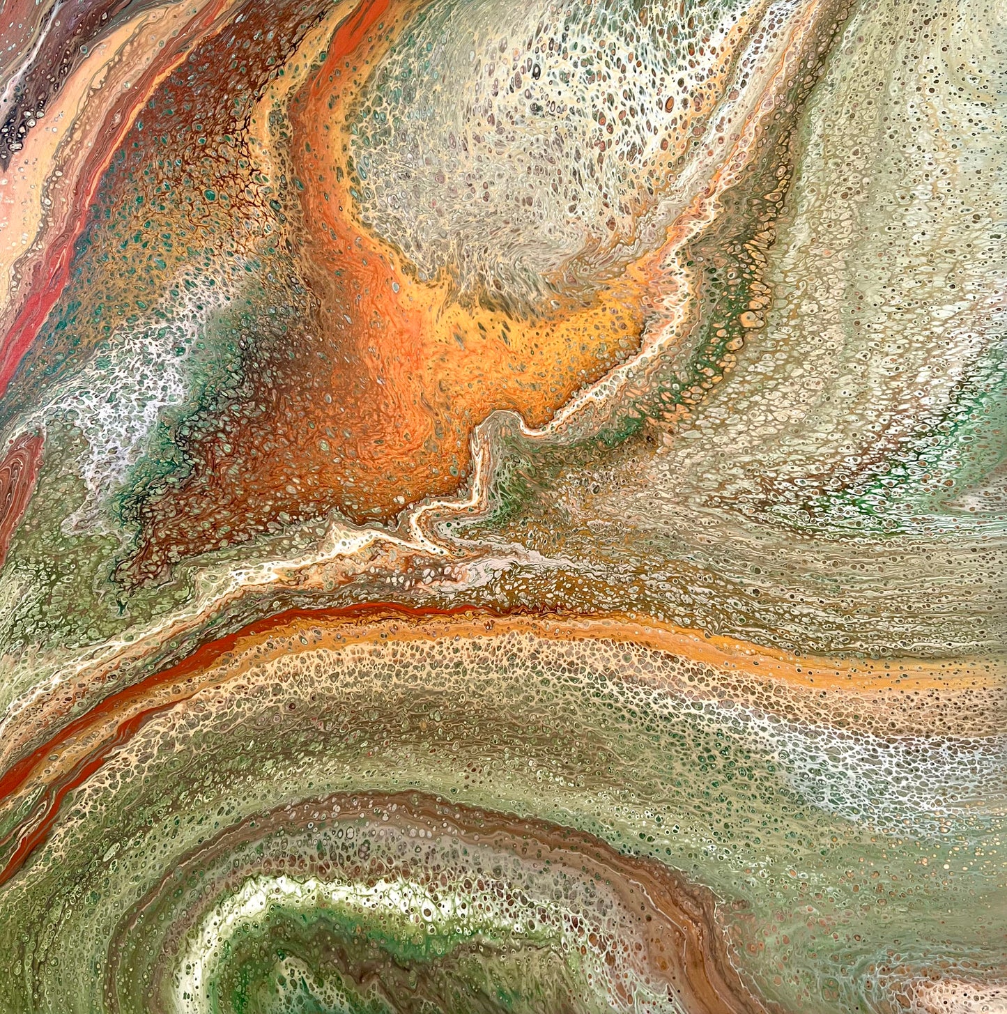 Exposed Terrain | 92x92cm Original Artwork by Angela Roskell