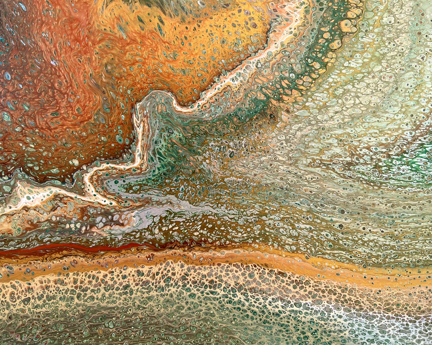 Exposed Terrain | 92x92cm Original Artwork by Angela Roskell