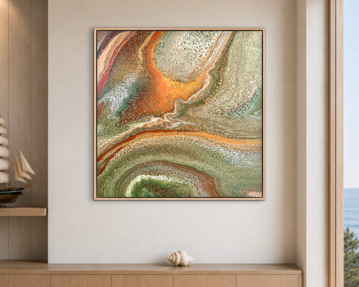 Exposed Terrain | 92x92cm Original Artwork by Angela Roskell