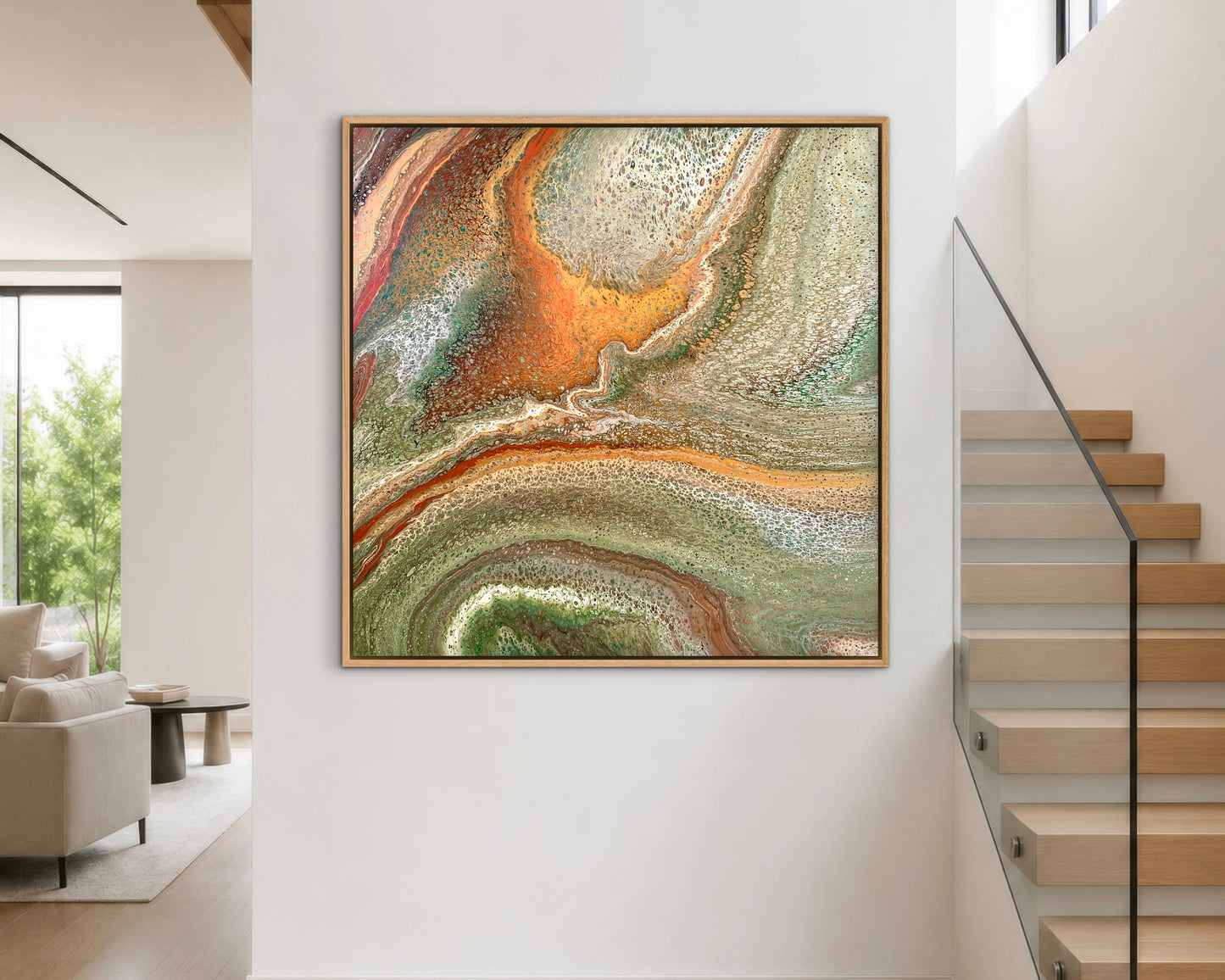 Exposed Terrain | 92x92cm Original Artwork by Angela Roskell