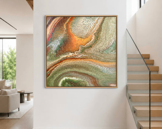 Exposed Terrain | 92x92cm Original Artwork by Angela Roskell