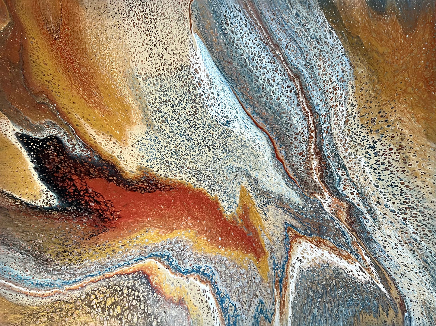 Copper Trace | 102x76 cm Original Artwork by Angela Roskell