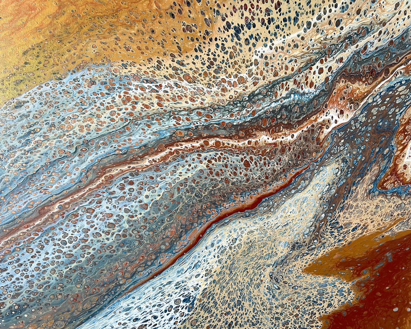 Copper Trace | 102x76 cm Original Artwork by Angela Roskell