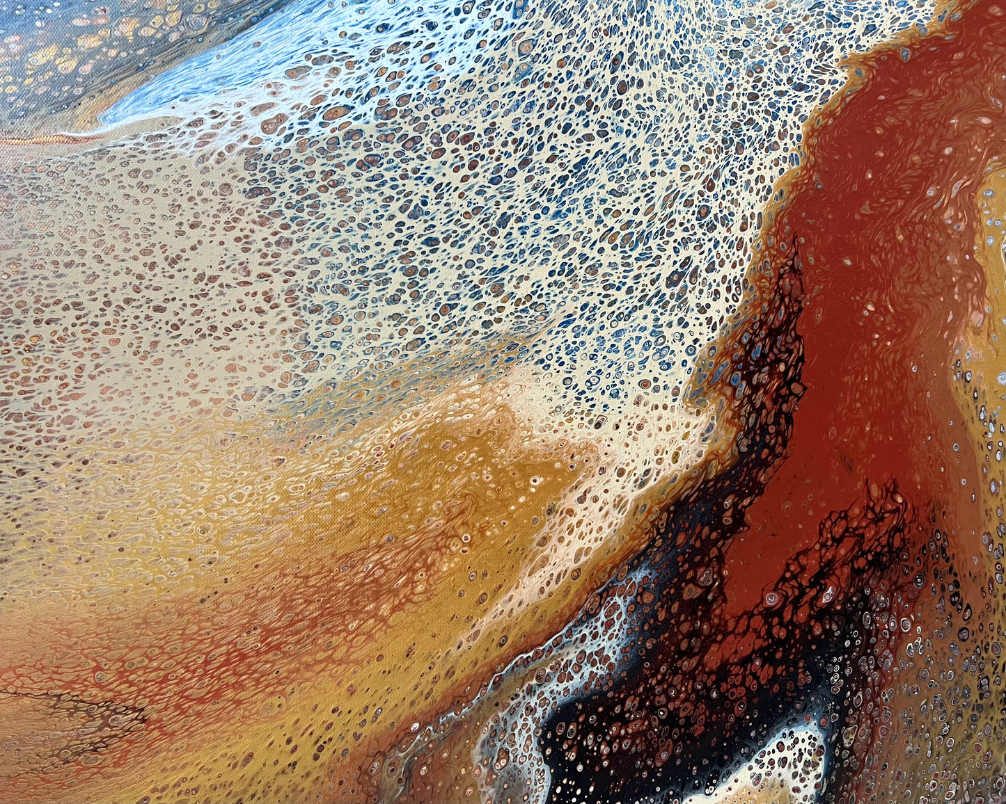 Copper Trace | 102x76 cm Original Artwork by Angela Roskell