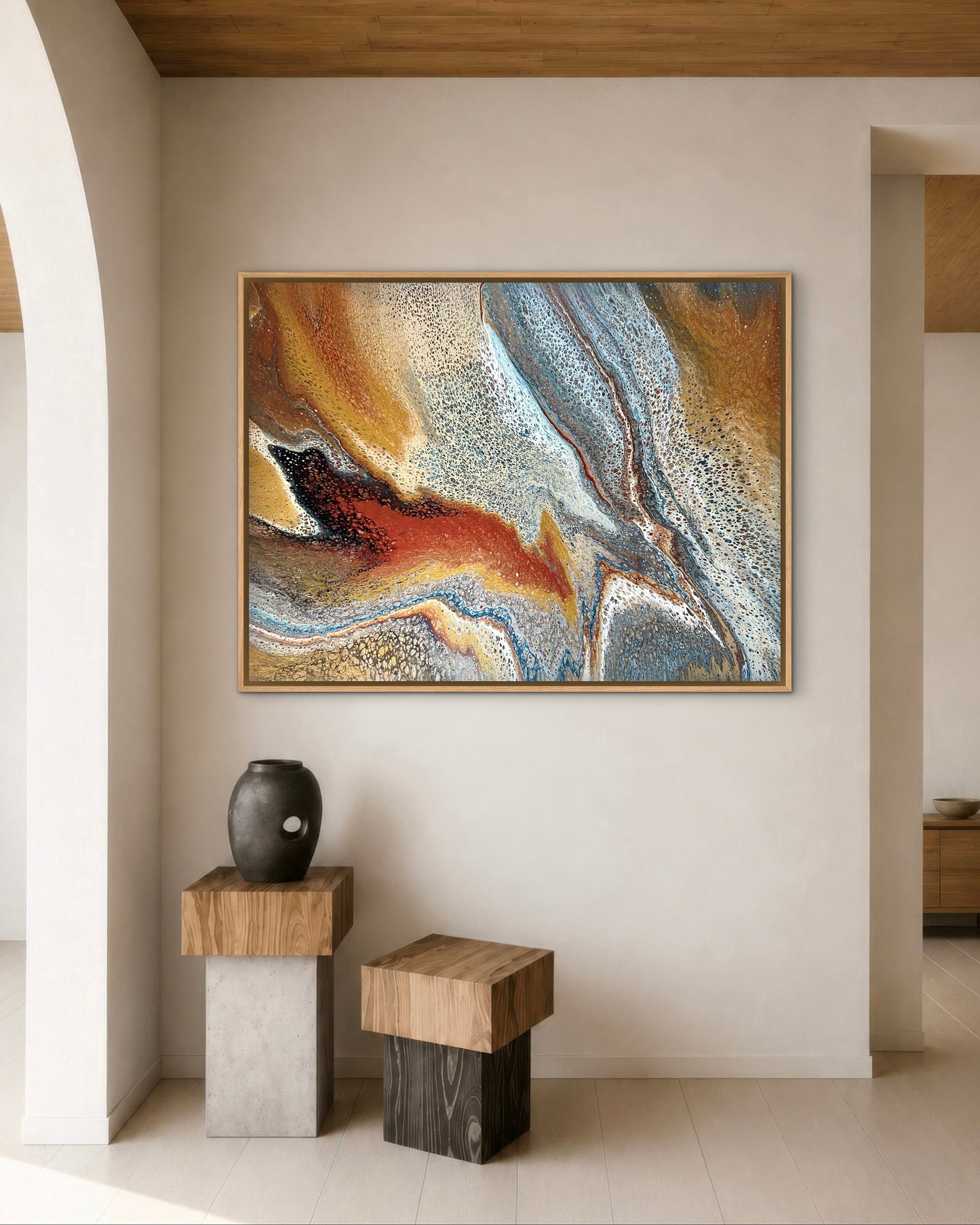 Copper Trace | 102x76 cm Original Artwork by Angela Roskell
