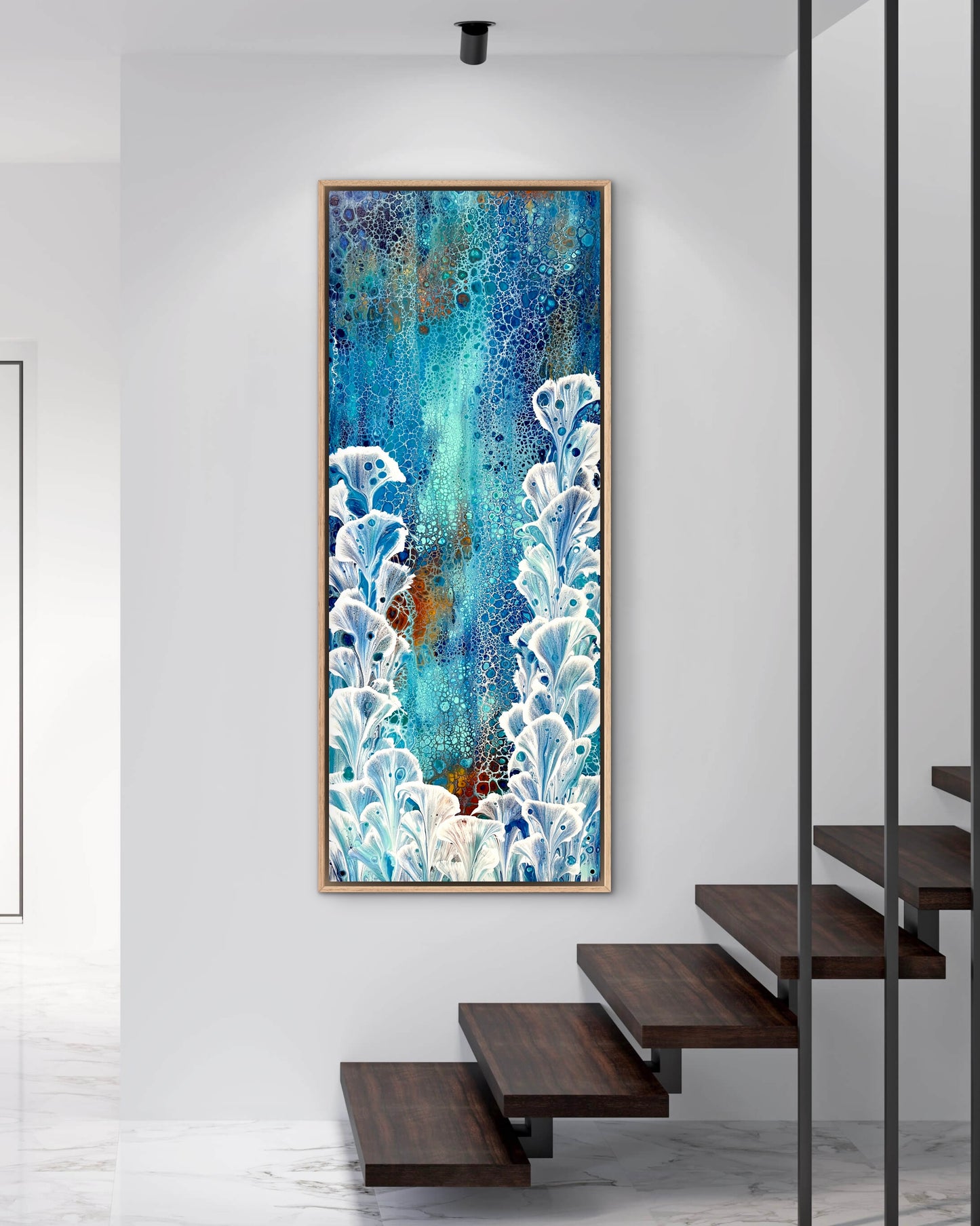 Ocean Valley | 152x61.5cm Extra Large Original Abstract Floral Painting