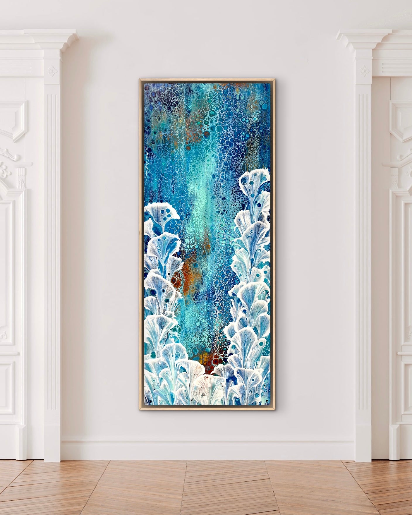 Ocean Valley | 152x61.5cm Extra Large Original Abstract Floral Painting