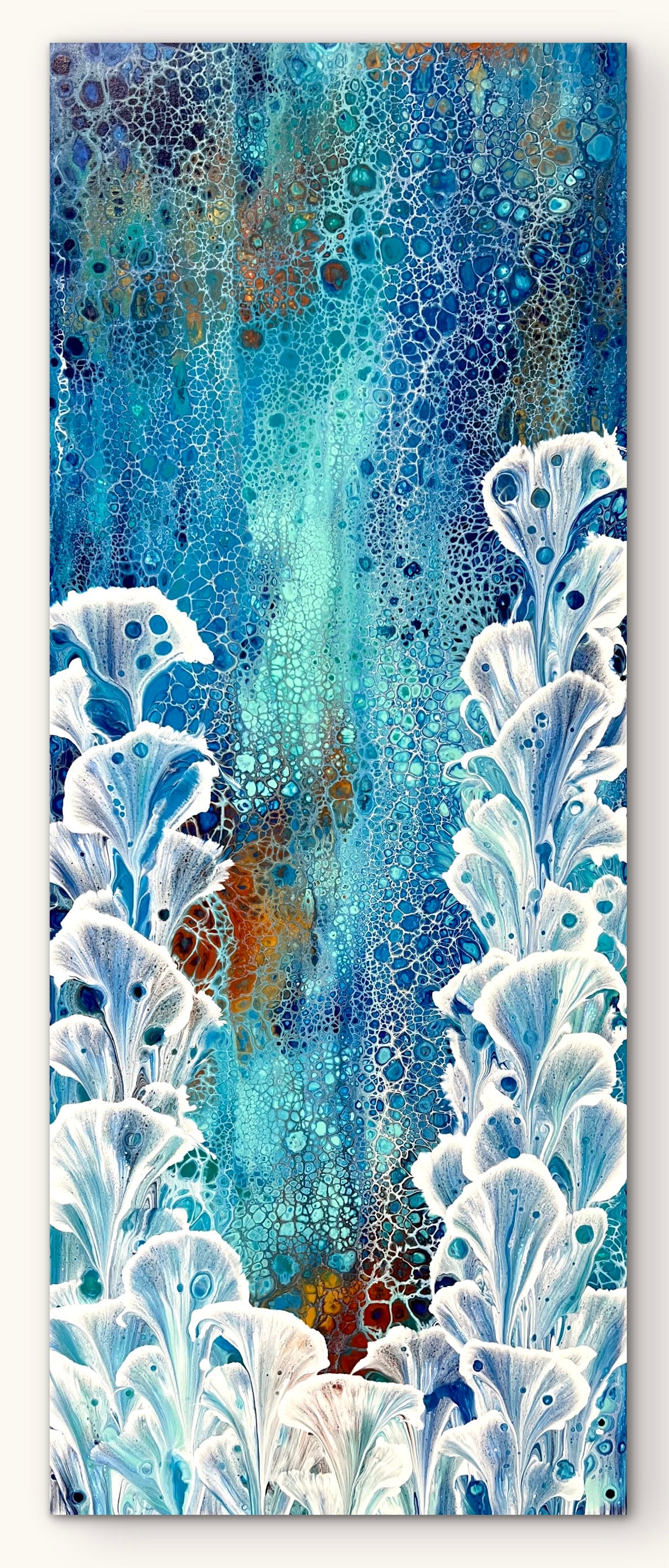 Ocean Valley | 152x61.5cm Extra Large Original Abstract Floral Painting