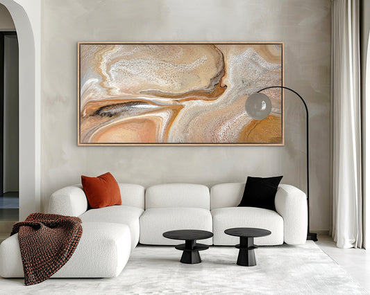 Sienna Sands | Extra Large Statement Original Painting 183x91.5cm by Angela Roskell