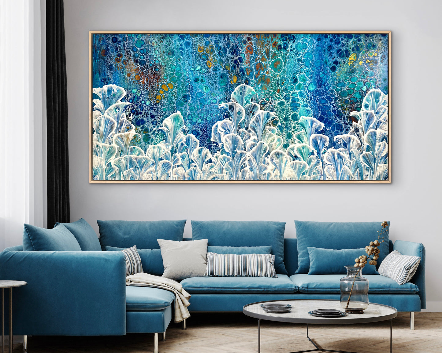 Emerging Valley | 183x91.5cm Original Abstract Floral Painting