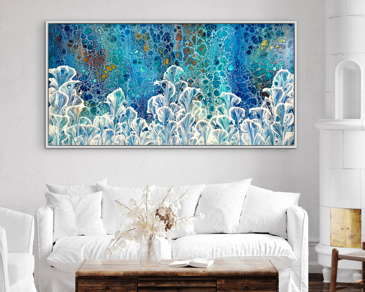 Emerging Valley | 183x91.5cm Original Abstract Floral Painting