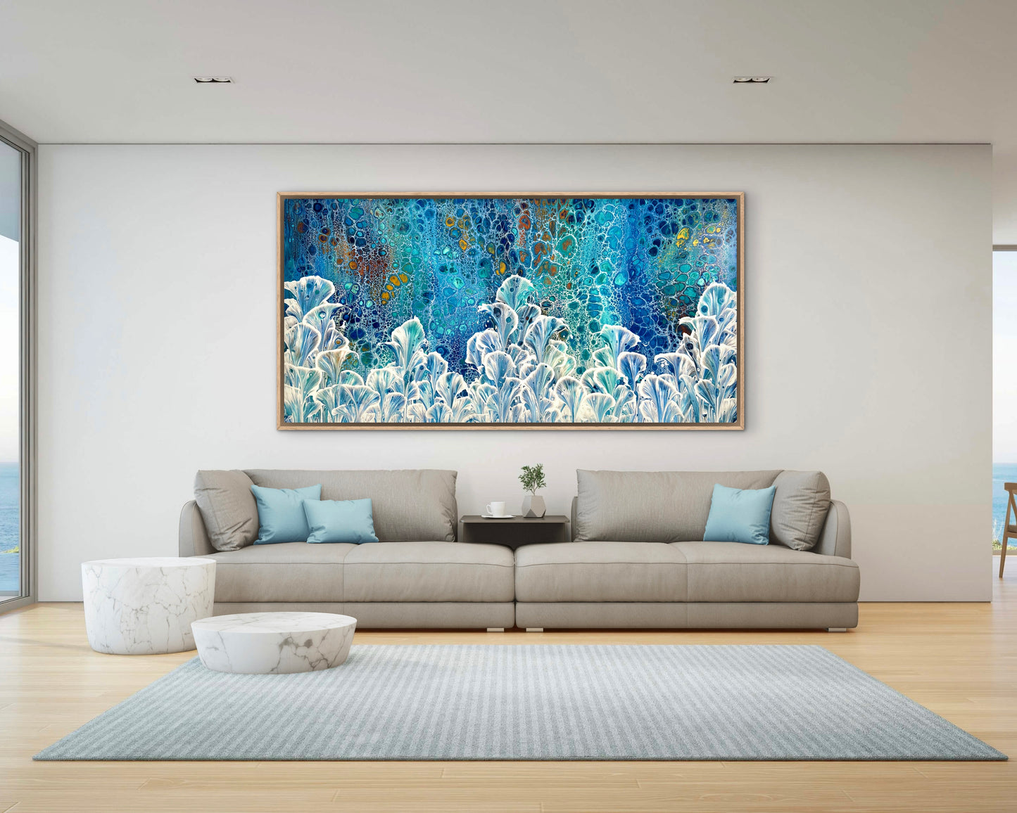 Emerging Valley | 183x91.5cm Original Abstract Floral Painting