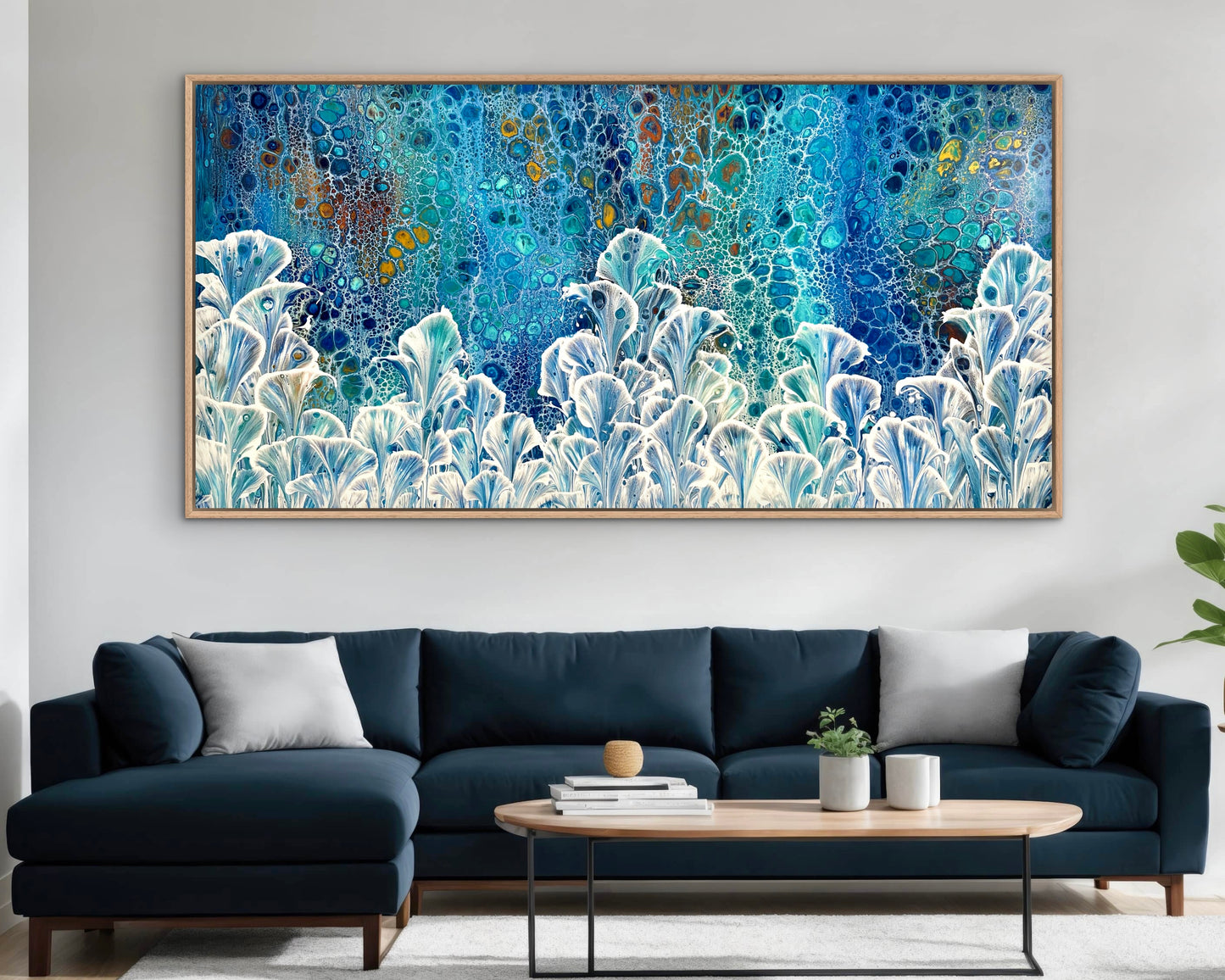 Emerging Valley | 183x91.5cm Original Abstract Floral Painting