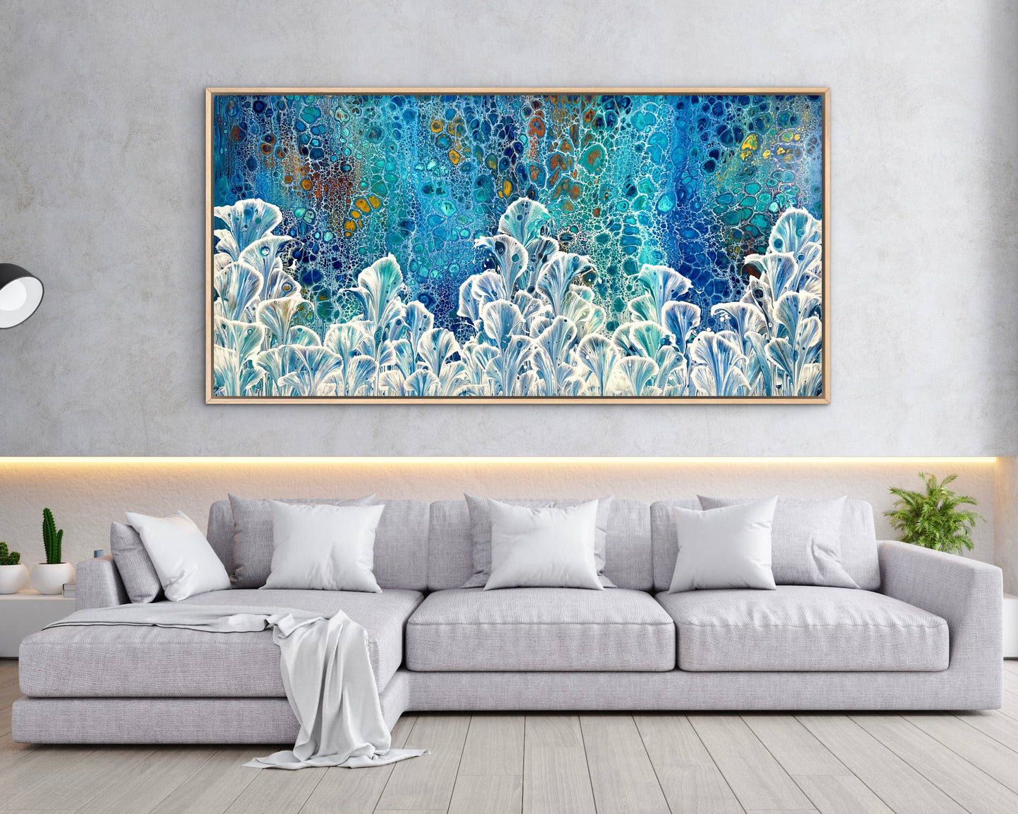 Emerging Valley | 183x91.5cm Original Abstract Floral Painting