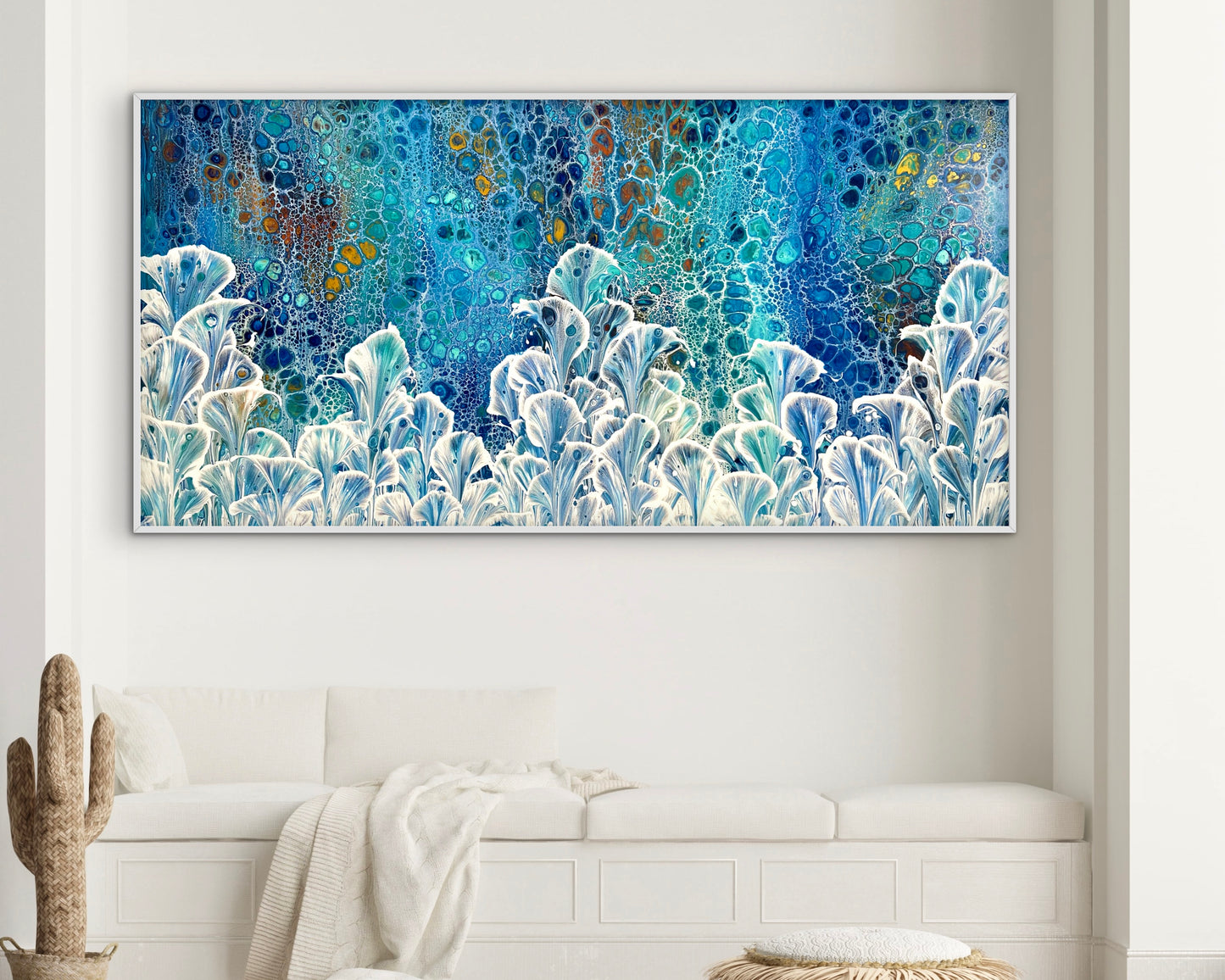 Emerging Valley | 183x91.5cm Original Abstract Floral Painting