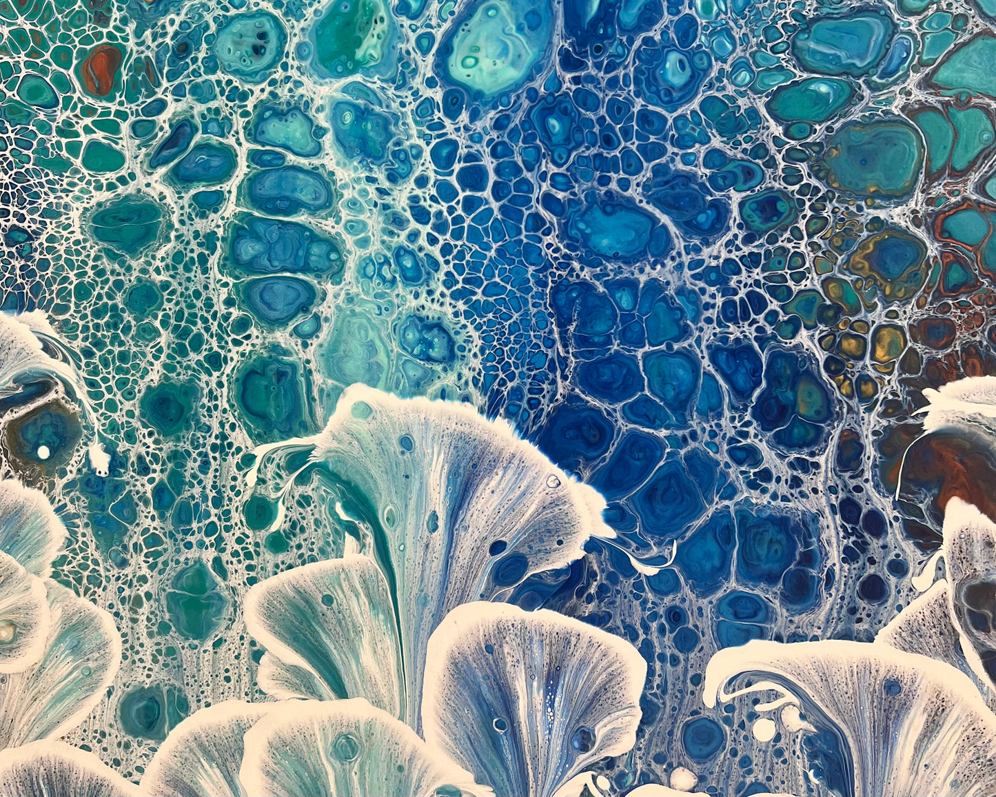 Emerging Valley | 183x91.5cm Original Abstract Floral Painting