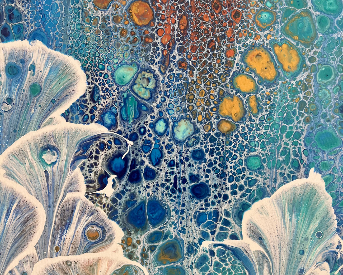 Emerging Valley | 183x91.5cm Original Abstract Floral Painting