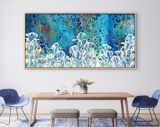 Emerging Valley | 183x91.5cm Original Abstract Floral Painting