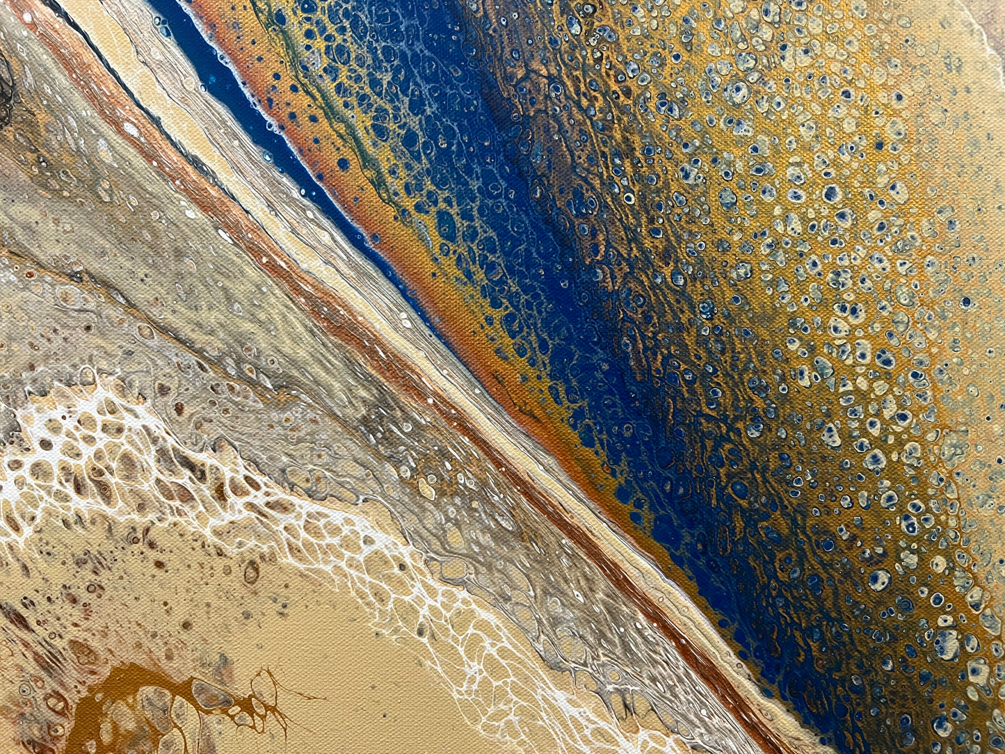 Carved Earth | 152x61.5cm Original Abstract Painting by Angela Roskell