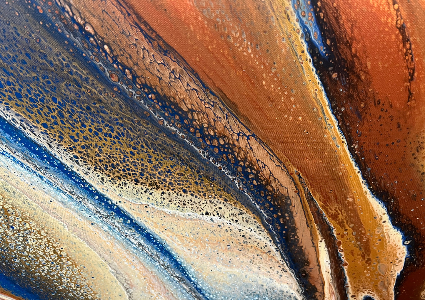 Carved Earth | 152x61.5cm Original Abstract Painting by Angela Roskell