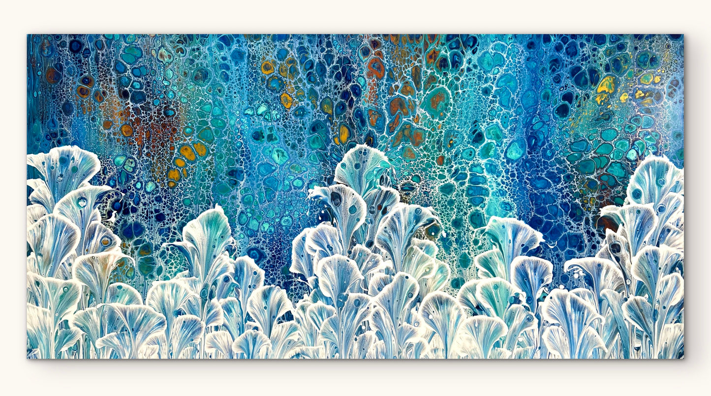 Emerging Valley | 183x91.5cm Original Abstract Floral Painting