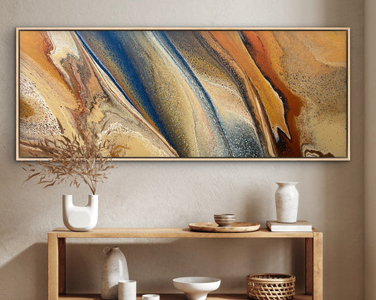Carved Earth | 152x61.5cm Original Abstract Painting by Angela Roskell