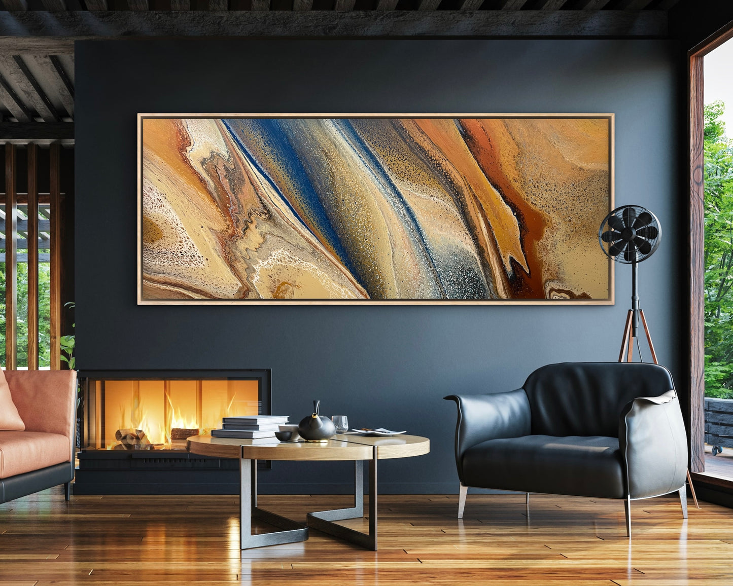 Carved Earth | 152x61.5cm Original Abstract Painting by Angela Roskell