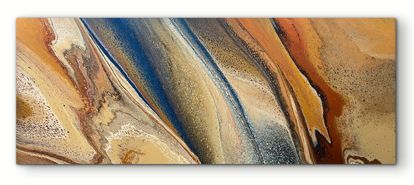 Carved Earth | 152x61.5cm Original Abstract Painting by Angela Roskell