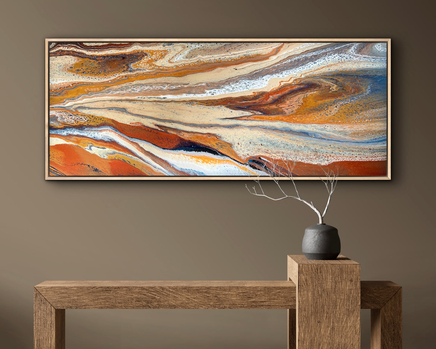 Desert Drift | 152x61.5cm Original Abstract Painting by Angela Roskell