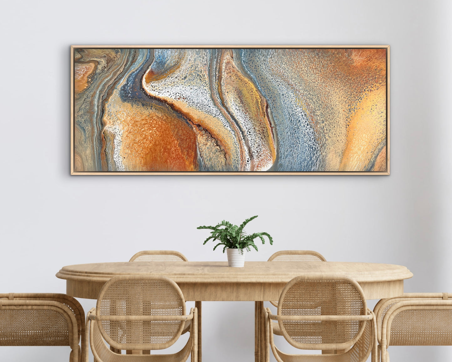 Ember Coast | 152x61.5cm Original Abstract Painting by Angela Roskell