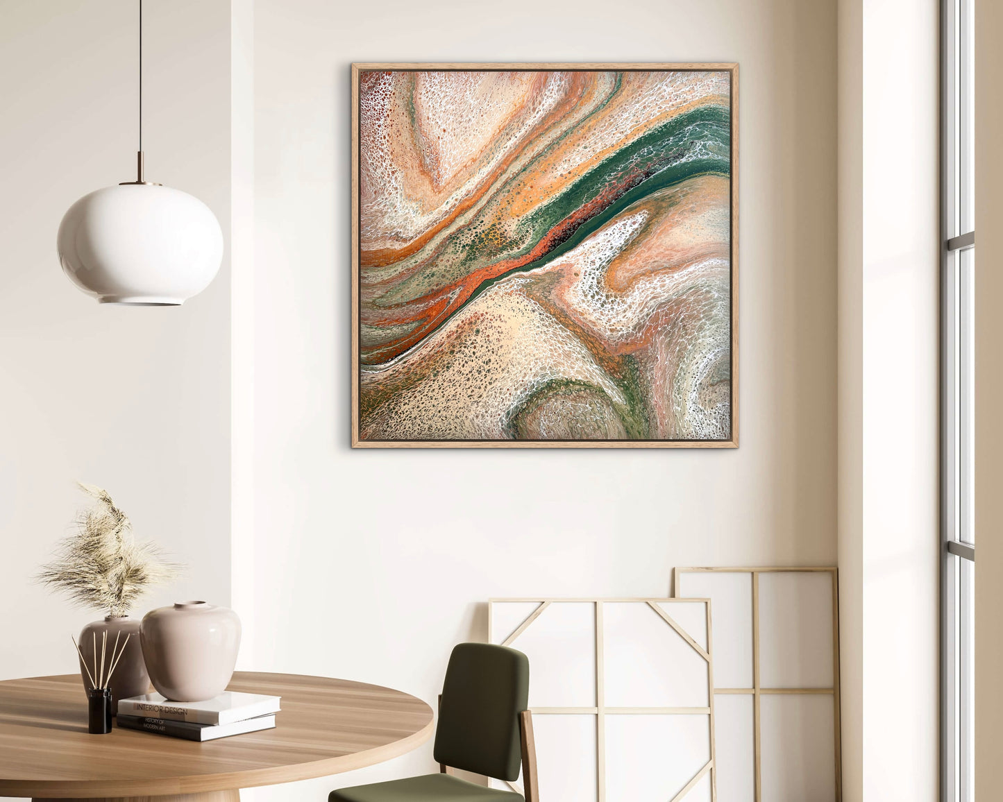 Desert's Oasis | 92x92cm Original Artwork by Angela Roskell