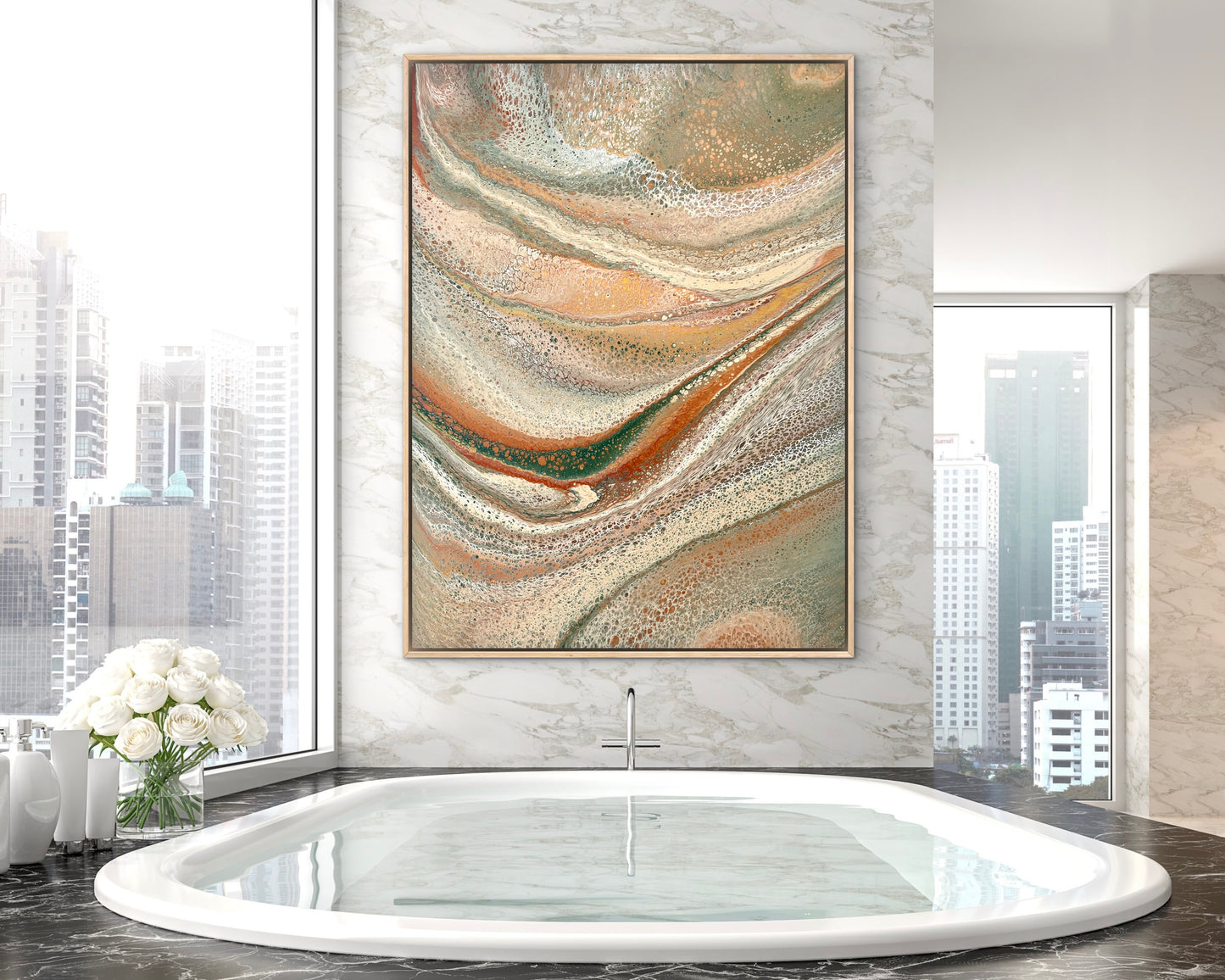 Shifting Plains | 102x76 cm Large Original Artwork by Angela Roskell