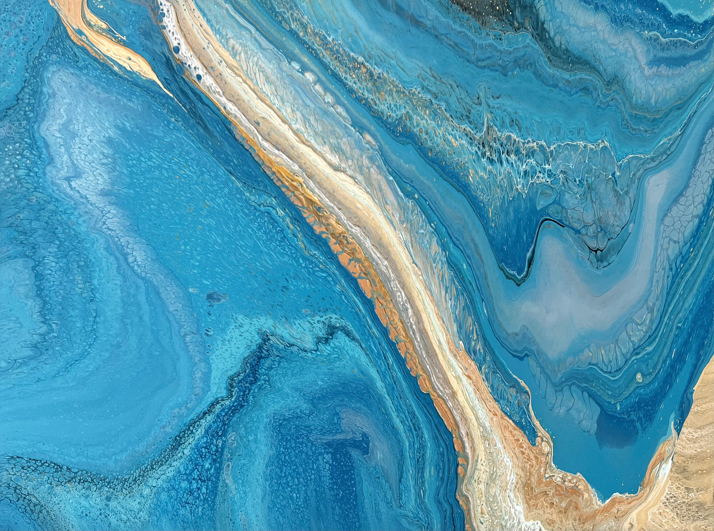 Between The Tides | 102x76 cm Large Original Artwork by Angela Roskell
