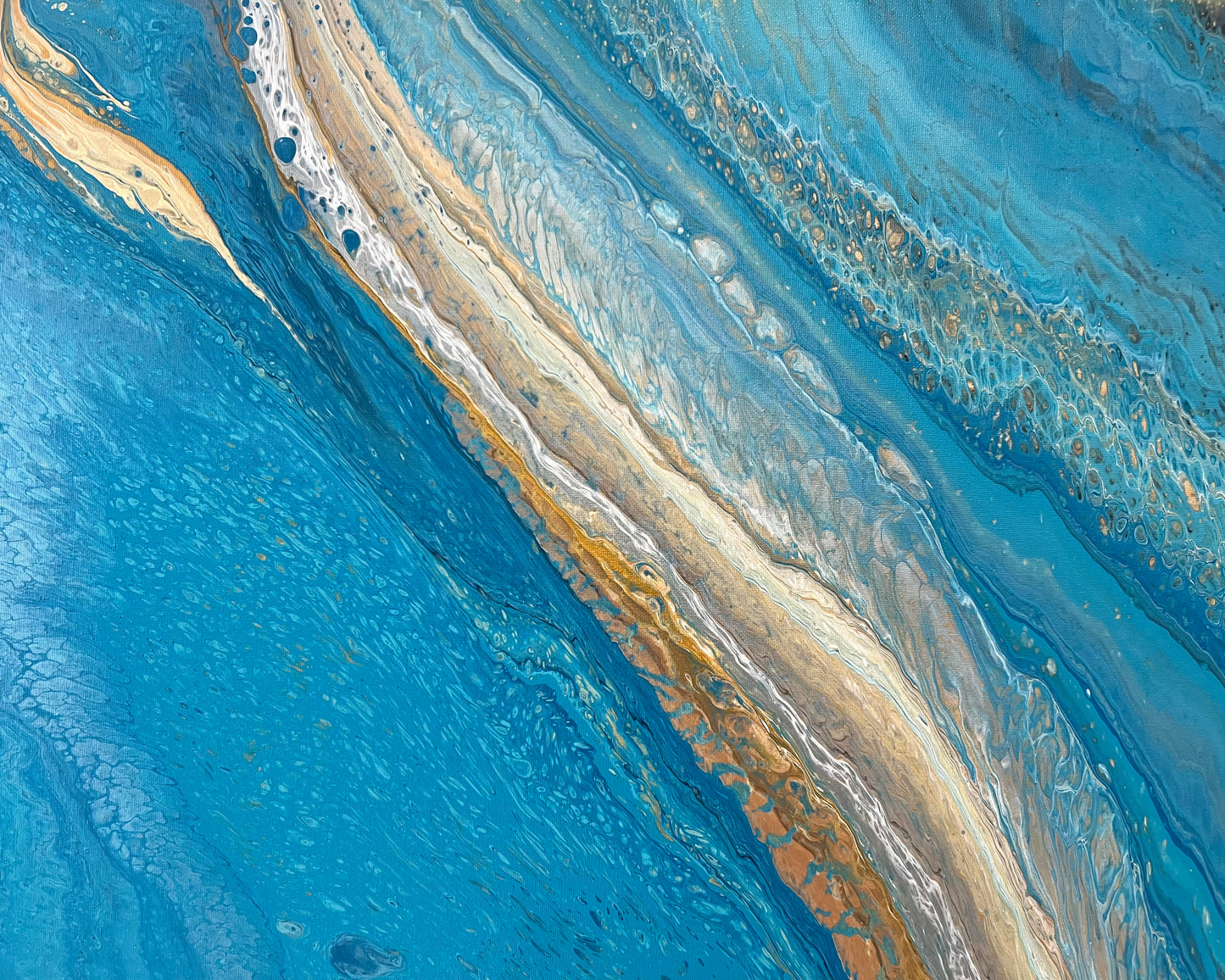 Between The Tides | 102x76 cm Large Original Artwork by Angela Roskell