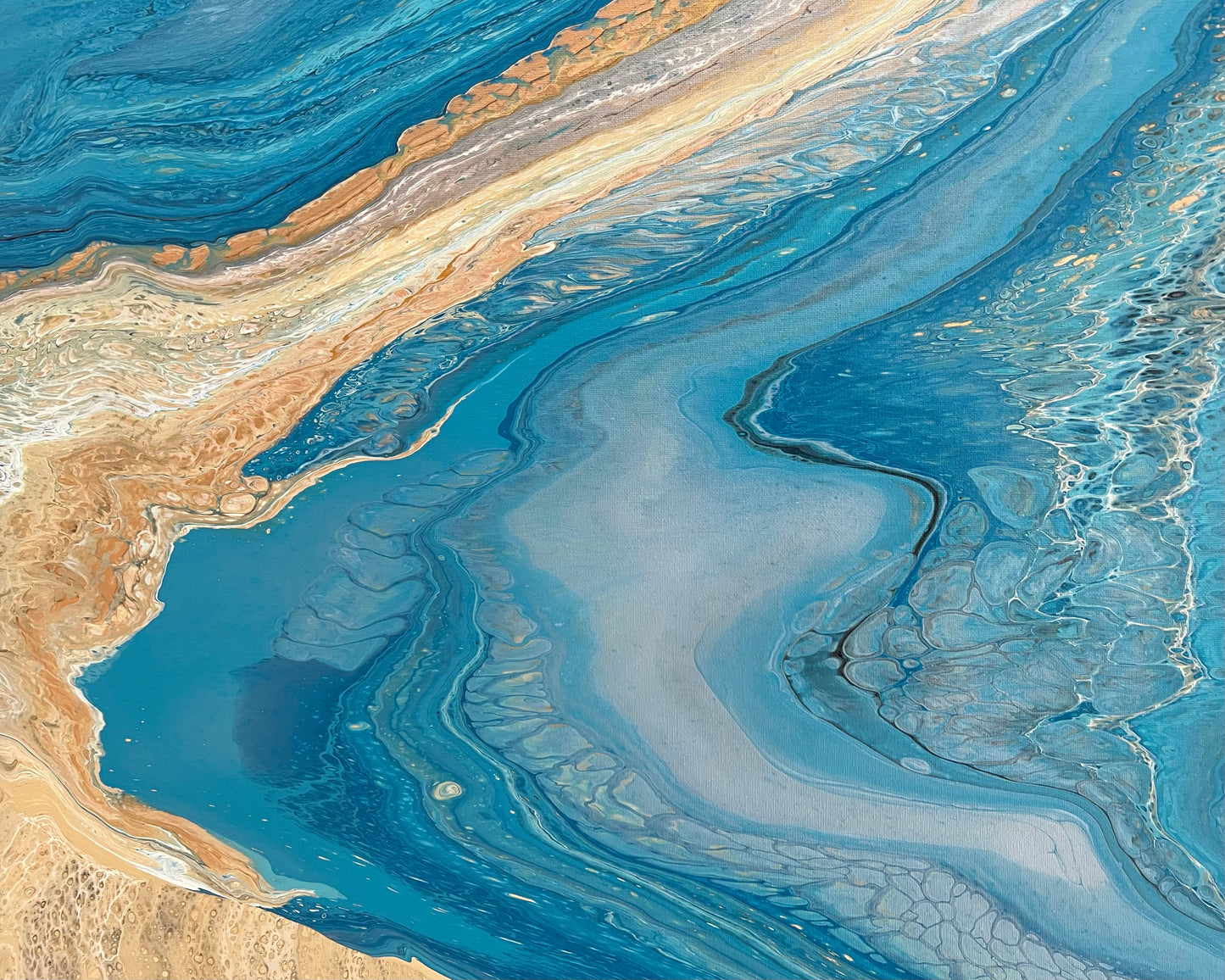 Between The Tides | 102x76 cm Large Original Artwork by Angela Roskell