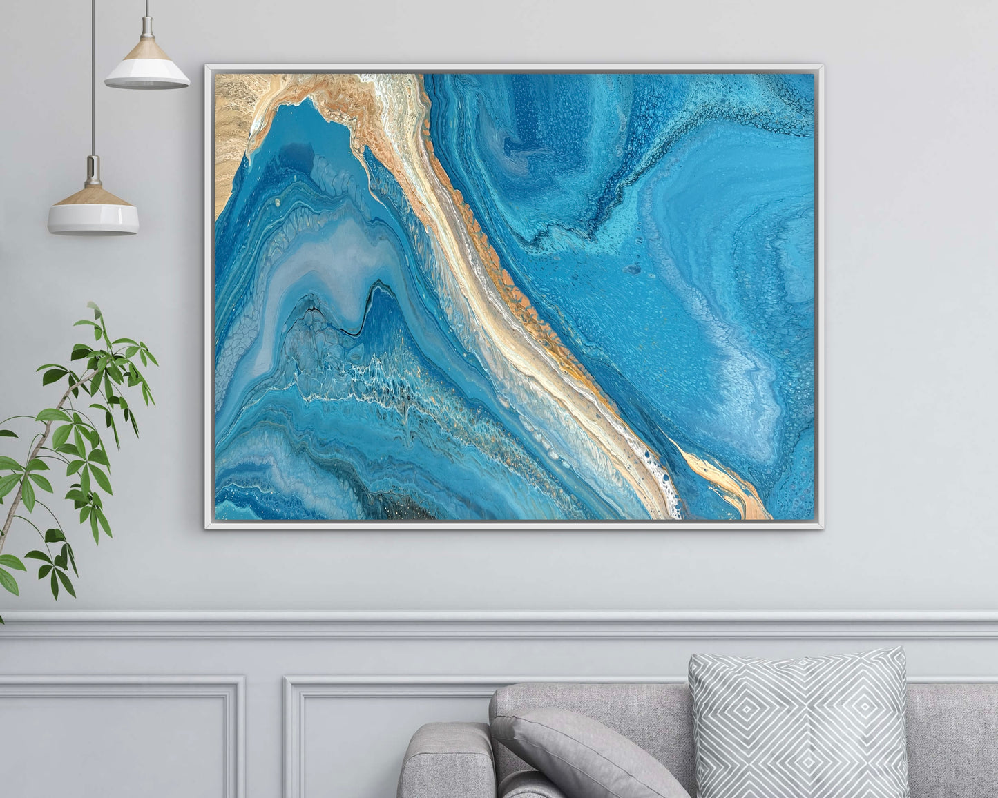Between The Tides | 102x76 cm Large Original Artwork by Angela Roskell