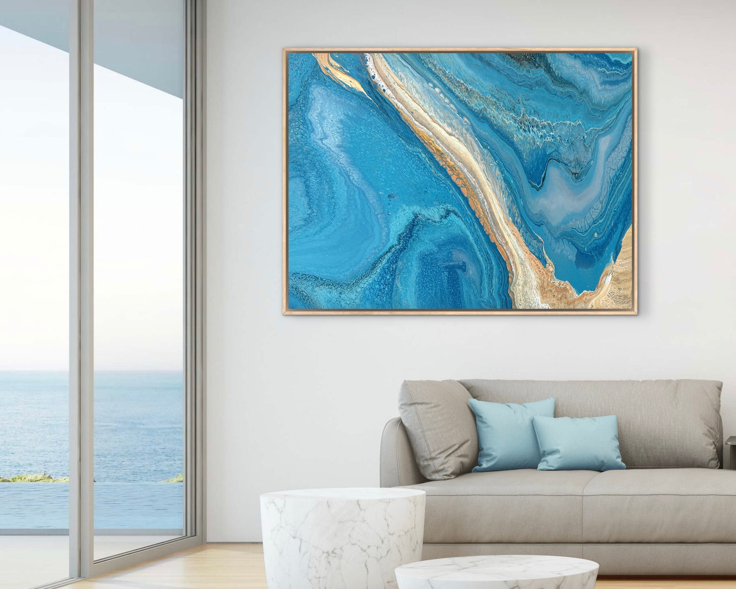Between The Tides | 102x76 cm Large Original Artwork by Angela Roskell